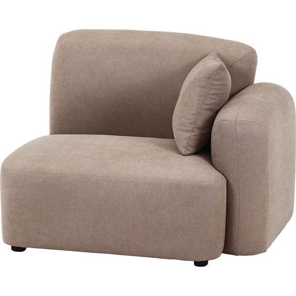 不二貿易 41309 Chamill 1人掛けソファ(左肘) グレージュ メーカー直送