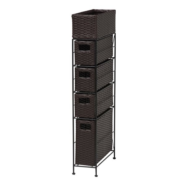 ランドリーチェスト ダークブラウン 収納棚 衣類ラック RAN-2407DBR