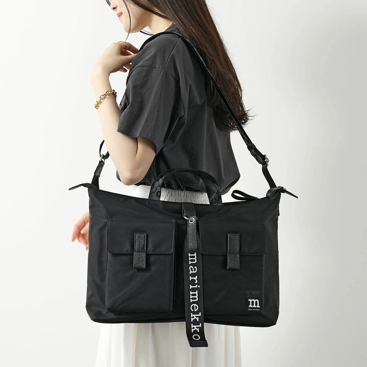 marimekko マリメッコ ショルダーバッグ Everything Messenger Solid 092327 レディース Unikko ウニッコ ロゴ ハンドバッグ 鞄 009 【mega】