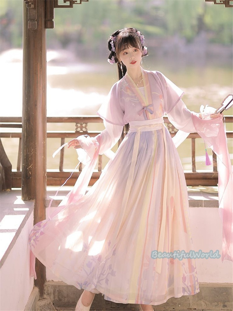 中華服 唐装漢服 漢服ドレス　コスプレ チャイナドレス中国古代衣装 漢服仙女 漢服 チャイナ服 ワンピース コスプレ 中国古代衣装 女性 ロングドレス 刺繍 ス