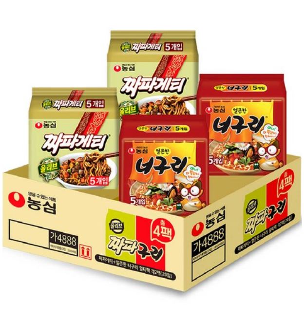 農心チャパゲティ 10p + ピリ辛タヌキ 10p / 韓国直送