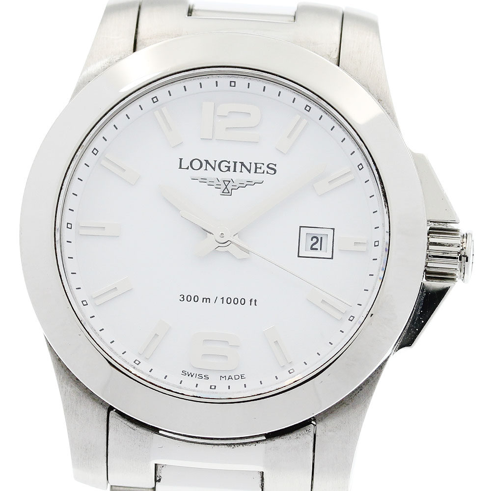 ロンジン LONGINES L3.277.4 コンクエスト デイト クォーツ レディース _945867【中古】