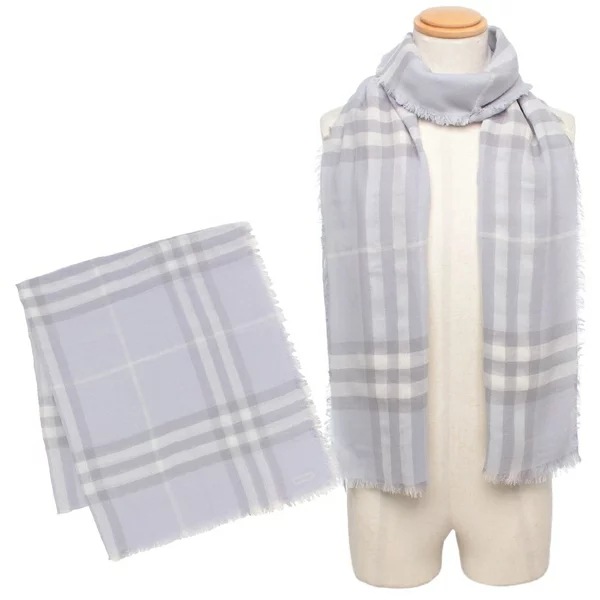 スカーフ ワイドチェック ブルー メンズ レディース ユニセックス 8110468 B9725 45,370円