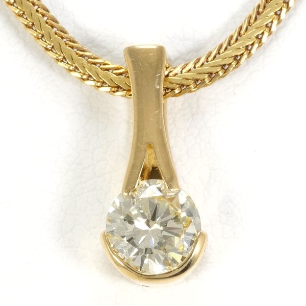 K18 18金 YG ネックレス ダイヤ 0.61 SI1 鑑別書 ジュエリー 中古