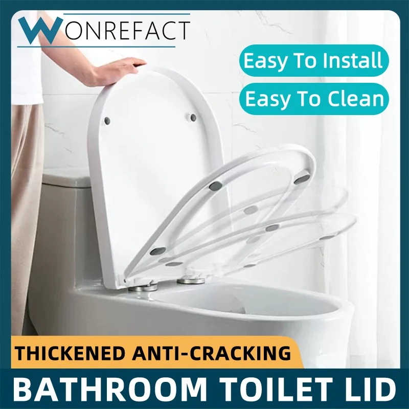 細長い浴室の便座,広いアーチ,静かな閉じた座席,取り付けが簡単,白