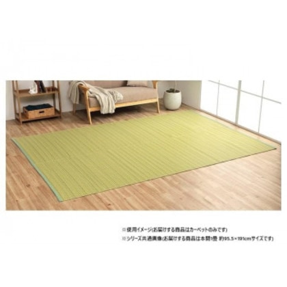日本製 ダイニングラグ 除菌スプレー グリーン 本間1畳 約95.5×191cm 1090030121502