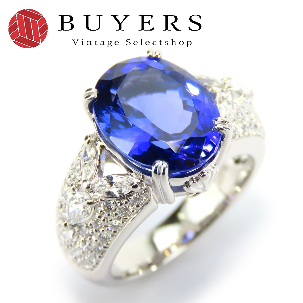 中古 リング・指輪 タンザナイト ダイヤモンド Pt900 プラチナ 7.76ct ジュエリー レディース 女性