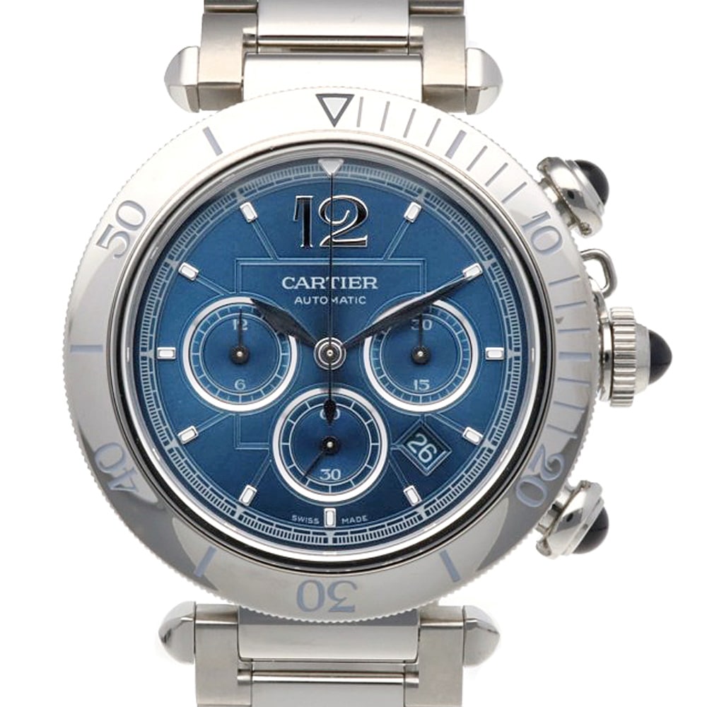 カルティエ パシャ ドゥ カルティエ 腕時計 ステンレススチール WSPA0039 自動巻き 1年保証 CARTIER 中古
