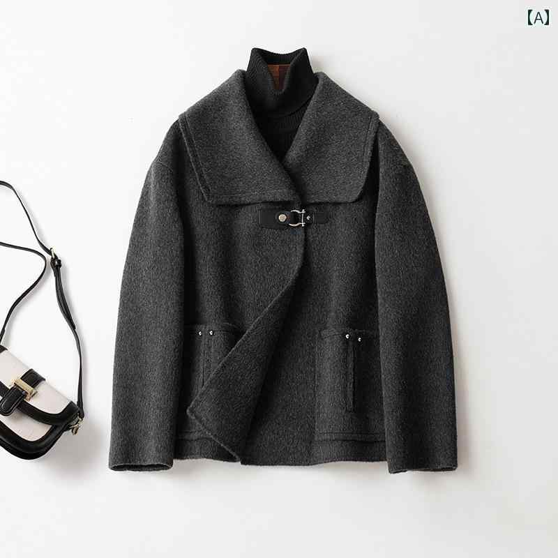 レディース ファッション 服 オシャレ カワイイ 女性用 シンプル 大人カワイイ 大きいサイズ 婦人服 ショート コート スタイル ウール ハイエンド 韓国スタイル コート