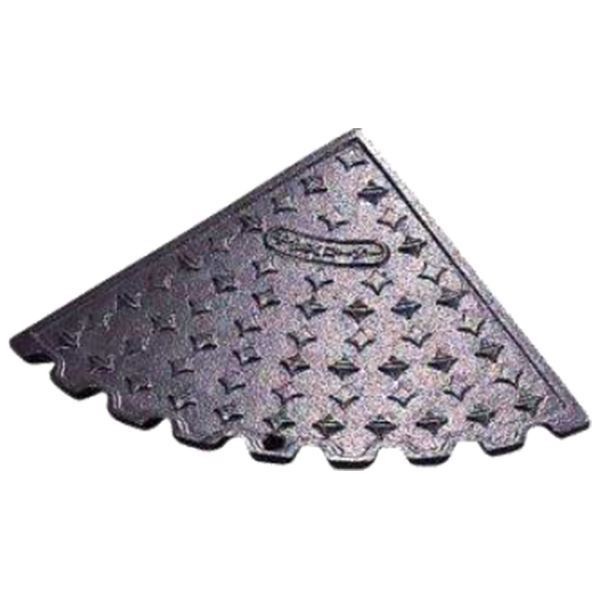 段差スロープ/サイドコーナー SA-100 メタリックグレー W335D335H95mm 8t車まで 鉄製