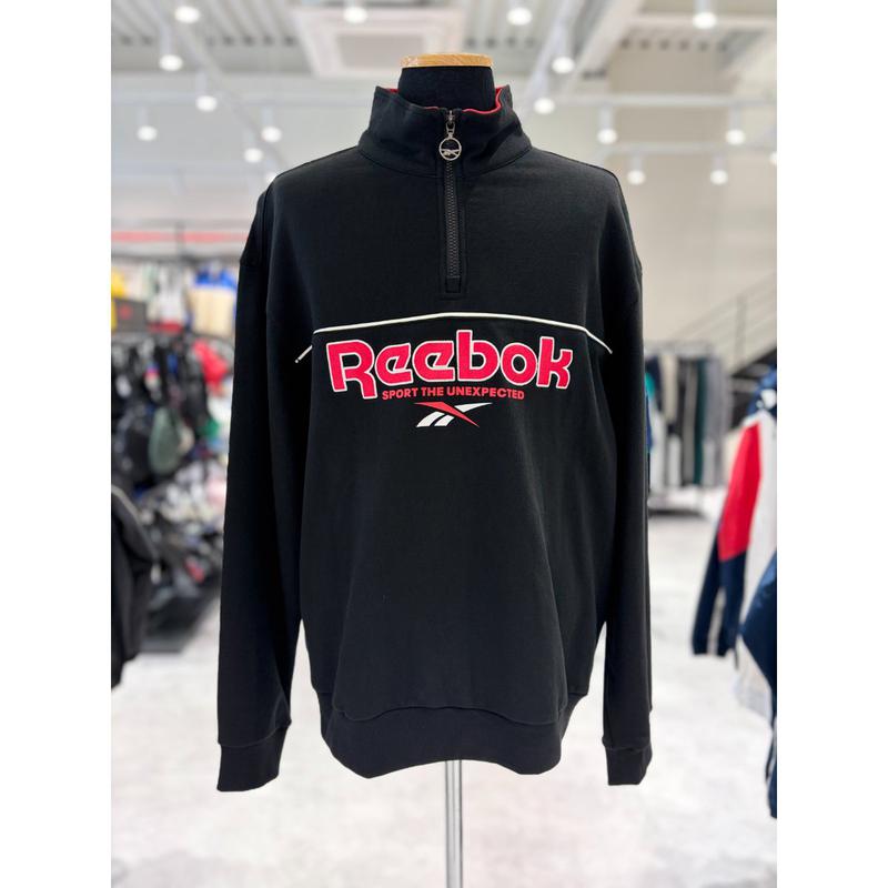 [驪州店] RETS4FM22BK UNI ツートーンベクターハーフジップスウェットシャツ 男女共用長袖Tシャツ