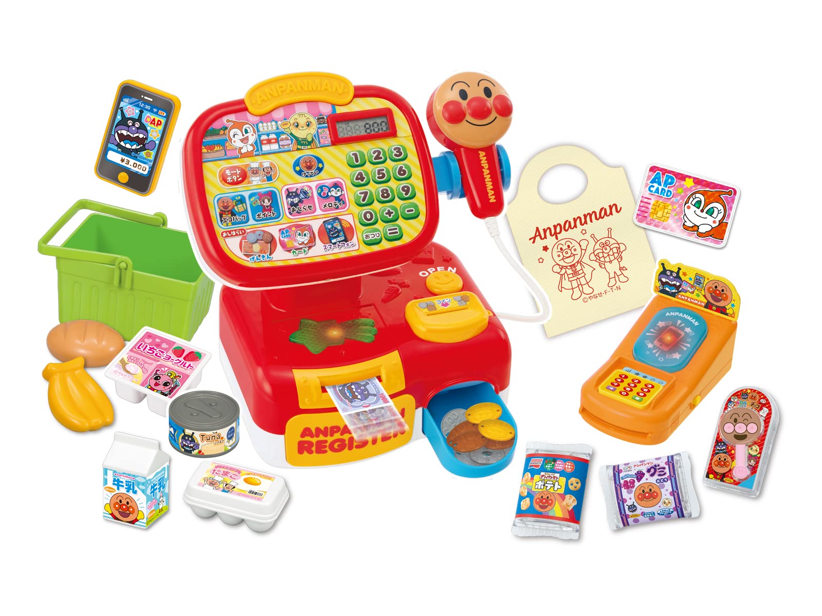 セガフェイブ(SEGA FAVE) アンパンマン おさつスイスイ! セルフでピピッ アンパンマンレジスター DX 【日本おもちゃ大賞2022 共遊玩具部門 優秀賞】