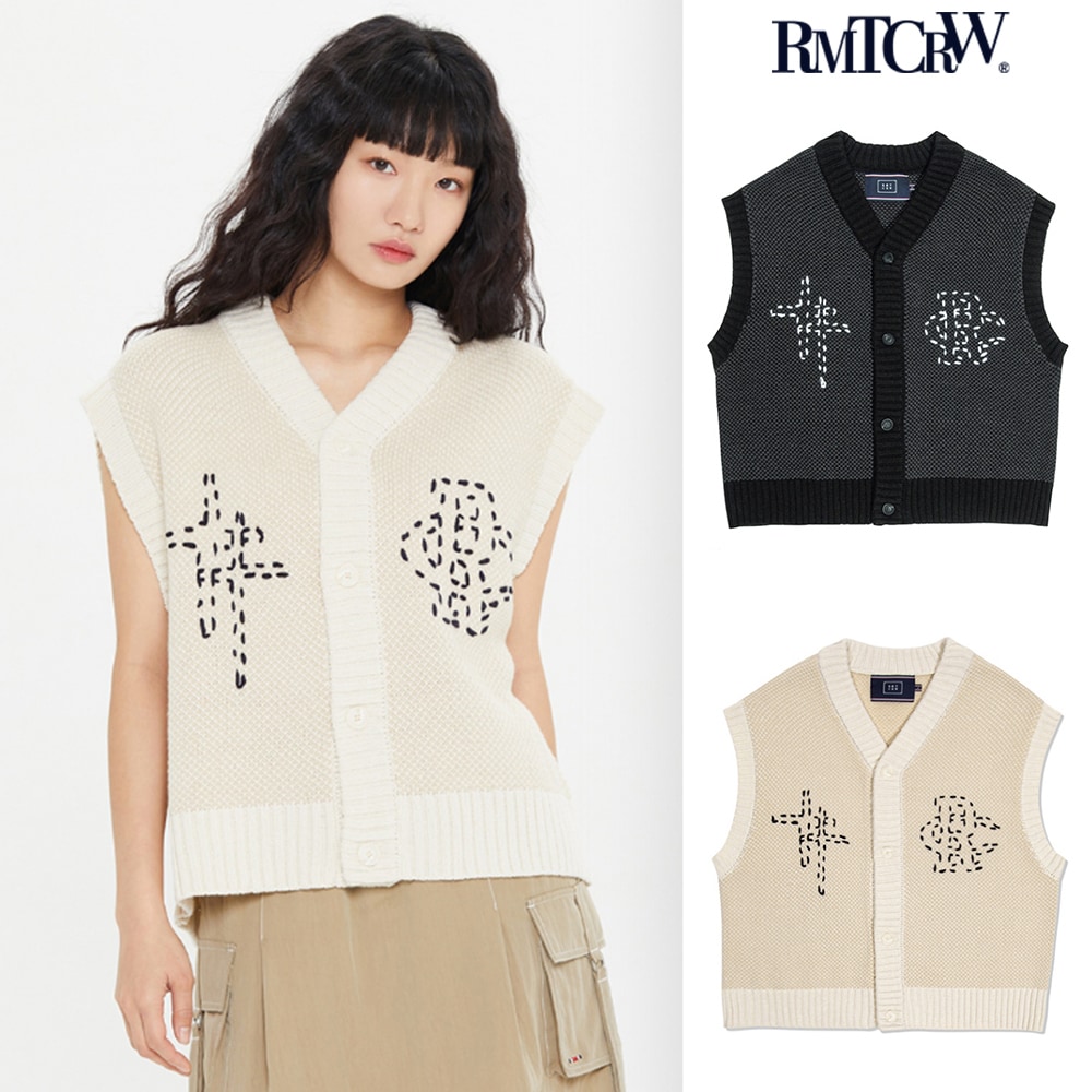 【ROMANTIC CROWN】 LOW GAUGE KNIT VEST
