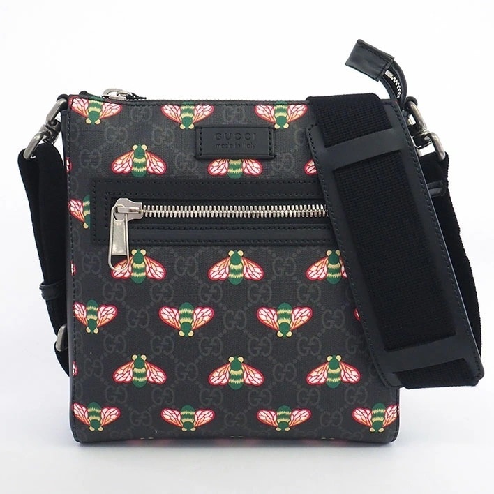 【美品】グッチ ベスティアリー ビー メッセンジャーバッグ GGスプリーム メンズ 【ショルダーバッグ】