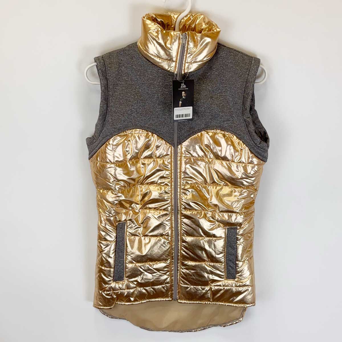 【中古・未使用品】CAVALLIERA ライディングベスト Waterproof S ローズゴールド 619-102120 レディース 乗馬 馬術