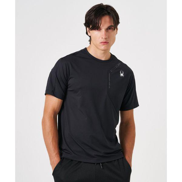 男性メッシュミックス トレーニングTシャツ SPKMCNRS211MBLK 659871