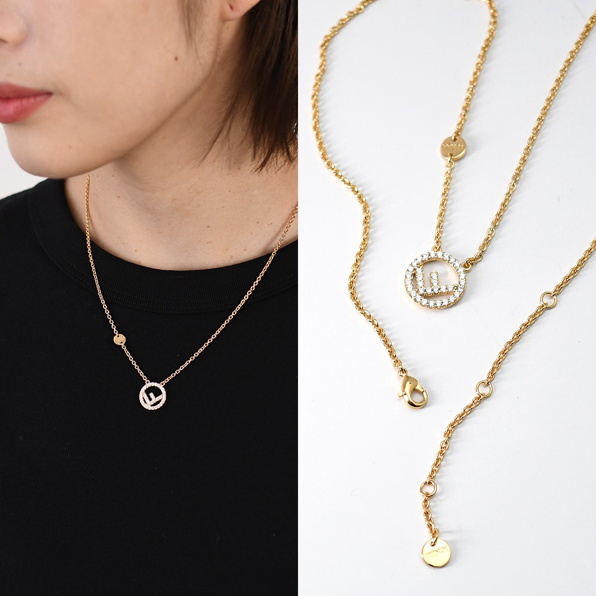 ネックレス アクセサリー エフ イズ F IS 8AL064 ATEP レディース ゴールド メタル ロゴ チェーンネックレス オケージョン 35,620円