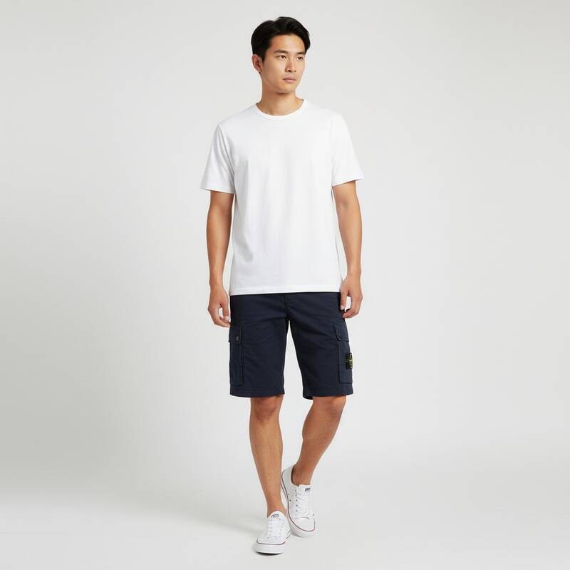 [カード決済で10%オフ]STONE ISLAND メンズ カーゴショーツ L1S15L100019 S0A10 V0020