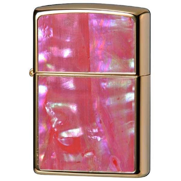 ZIPPO(ジッポー) ライター 貝貼り ロゴ ゴールドメッキ 2G-ZSHELL