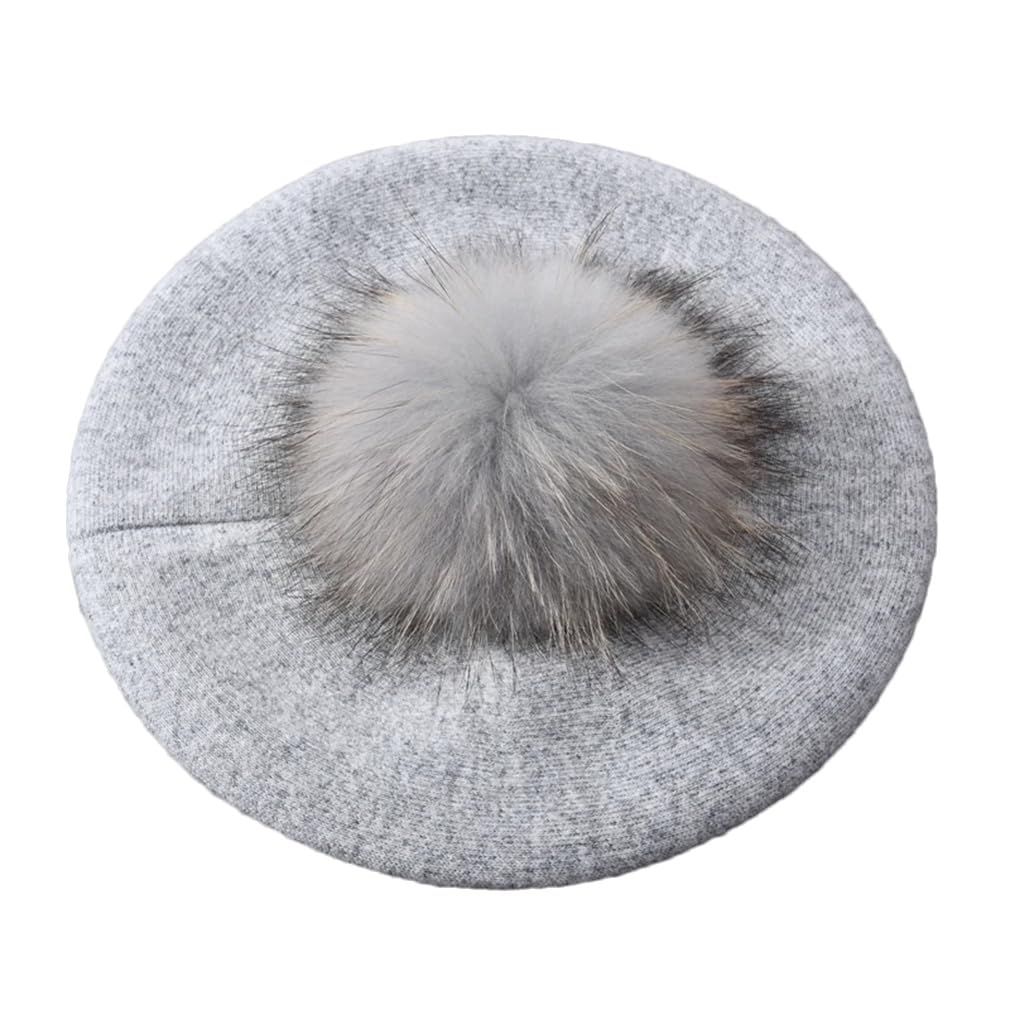 [keusyoi] 女性ベレー帽冬の女性ニットウールベレー帽春レディース無地ベレー帽フレンチスタイルビーニーベレー帽