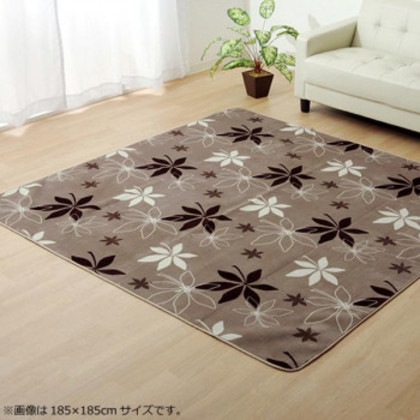ラグ カーペット 『WSプランタ』 ブラウン 約200×300cm (ホットカーペット対応) 9810941