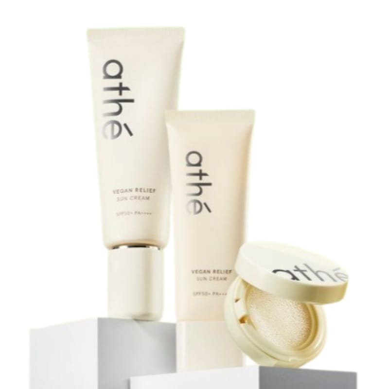 ヴィーガン リリーフ 無機緑茶 日焼け止め 40ml+70ml+ミニクッション