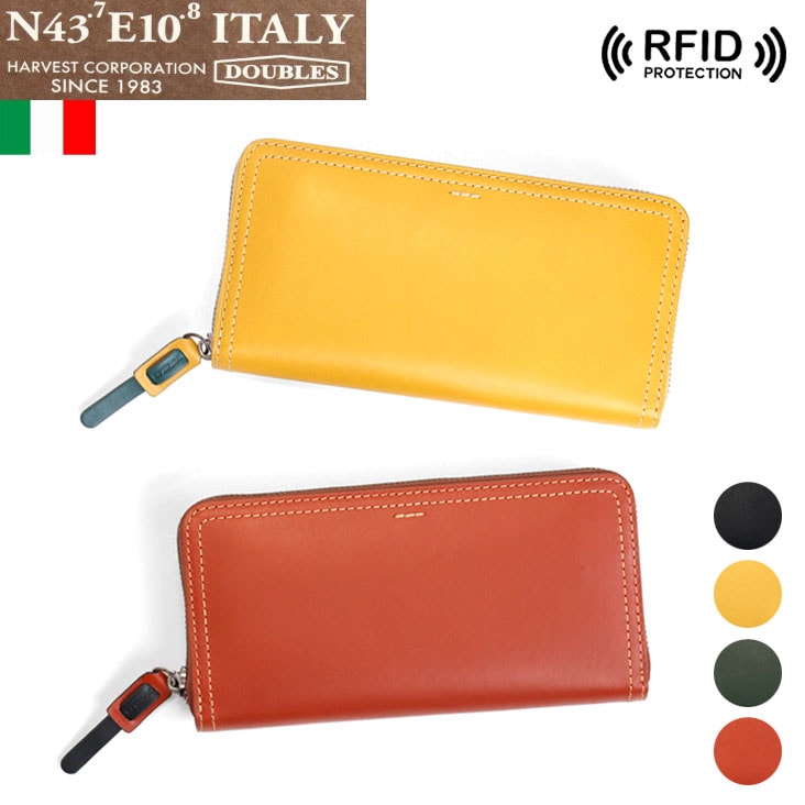 DOUBLES ダブルス 長財布 ラウンドジップ 本革 イタリアン牛革 RFID スキミング防止 大容量 カード お札 小銭 カウレザー 上品 大人 メンズ レディース かっこいい KOF-1944