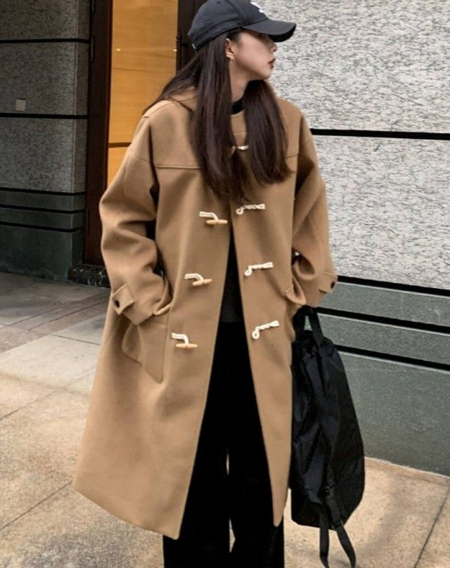 ダッフルコート レディース アウター フード付きコート ロングコート フード キルティング 裏地付き 秋冬 キャメル ネイビー シンプル カジュアル おしゃれ ゆったり 10代 20代 30代 40代