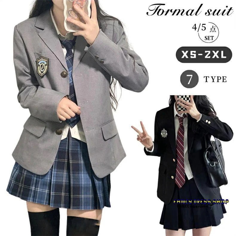 【急速出荷!】【制服標準装備】ガールズ 卒服 卒業式 フォーマル スーツ 女の子 小学生 6年生 おしゃれ 韓国 制服セット フォーマル スーツ 中学生 高校生 jk スクール ブレザー スカート 4