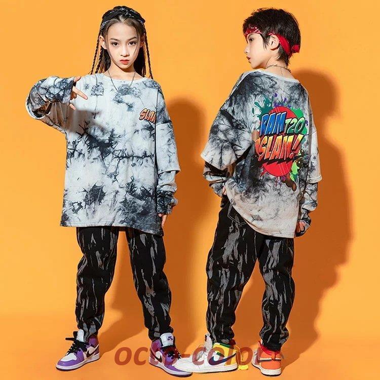 キッズダンス衣装 ヒップホップ 韓国 子供服 ストリート系 シャツ パンツ HIPHOP ステージ衣装 応援団 男の子 女の子 k-pop 衣装 ガールズ ヒップホップ ダン