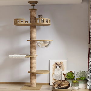 3営業日以内発送　調整可能な猫の木の塔,マルチレベルのcondo,引っかき棒,ペットの活動センター,床から天井まで,キット用のハンモック