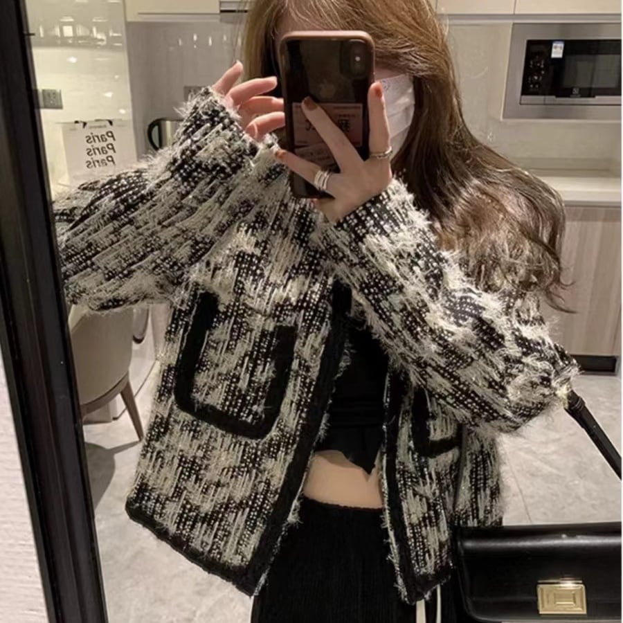 韓国デザイン秋冬新作お嬢様ショート丈コート着