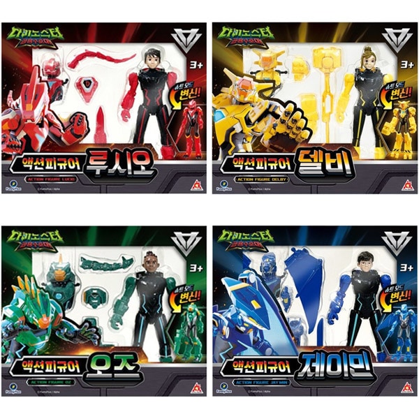 ダイノスター 恐竜守護隊 アクションフィギュア 4点セット / ルシオ ジェイミン オッズ デルビ