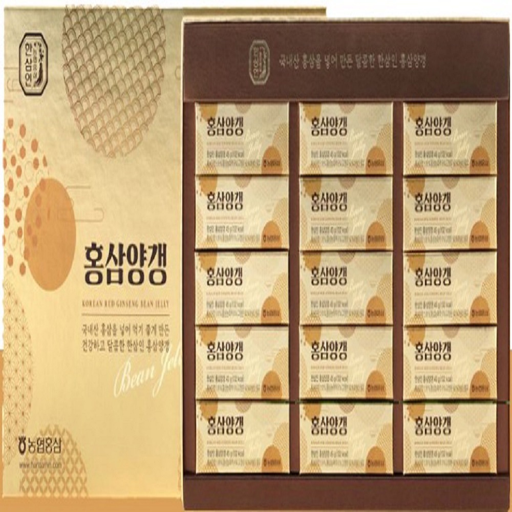 韓国-K MEAL-紅参ようかん 45gx15個入り 携帯 個包装 旅行 出張 学校 会社 高麗紅参 国産 健康的な味 -K FOOD