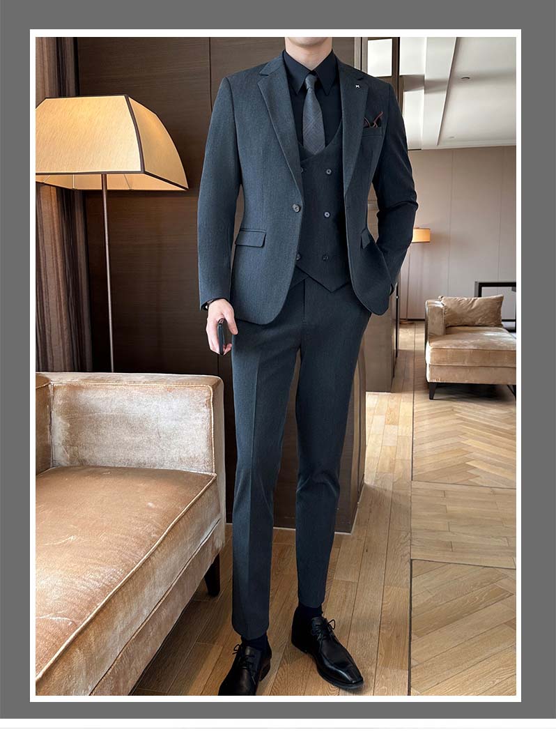 品質良い 4色 無地 スリーピース スーツ メンズスーツ 秋冬 メンズ タキシード スリム 着心地良い パンツスーツ 結婚式 紳士服 礼服 おしゃれスーツ フォーマル 二次会 成人式 ビジネス オフィ