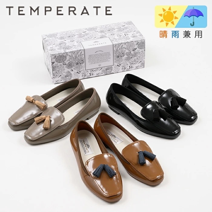 レイン シューズ 雨の日 TEMPERATE テンパレイト スリッポンシューズ 晴雨兼用 レディース 靴 小粒パール 防水 デイリー 通勤 通学 6,732円