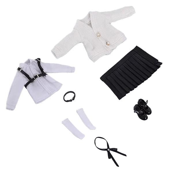 1:12 女の子用制服スーツ 衣装 スタイリッシュな女性服セット コスチューム 6インチ フィギュア ボディ BJD 人形アクセサリー