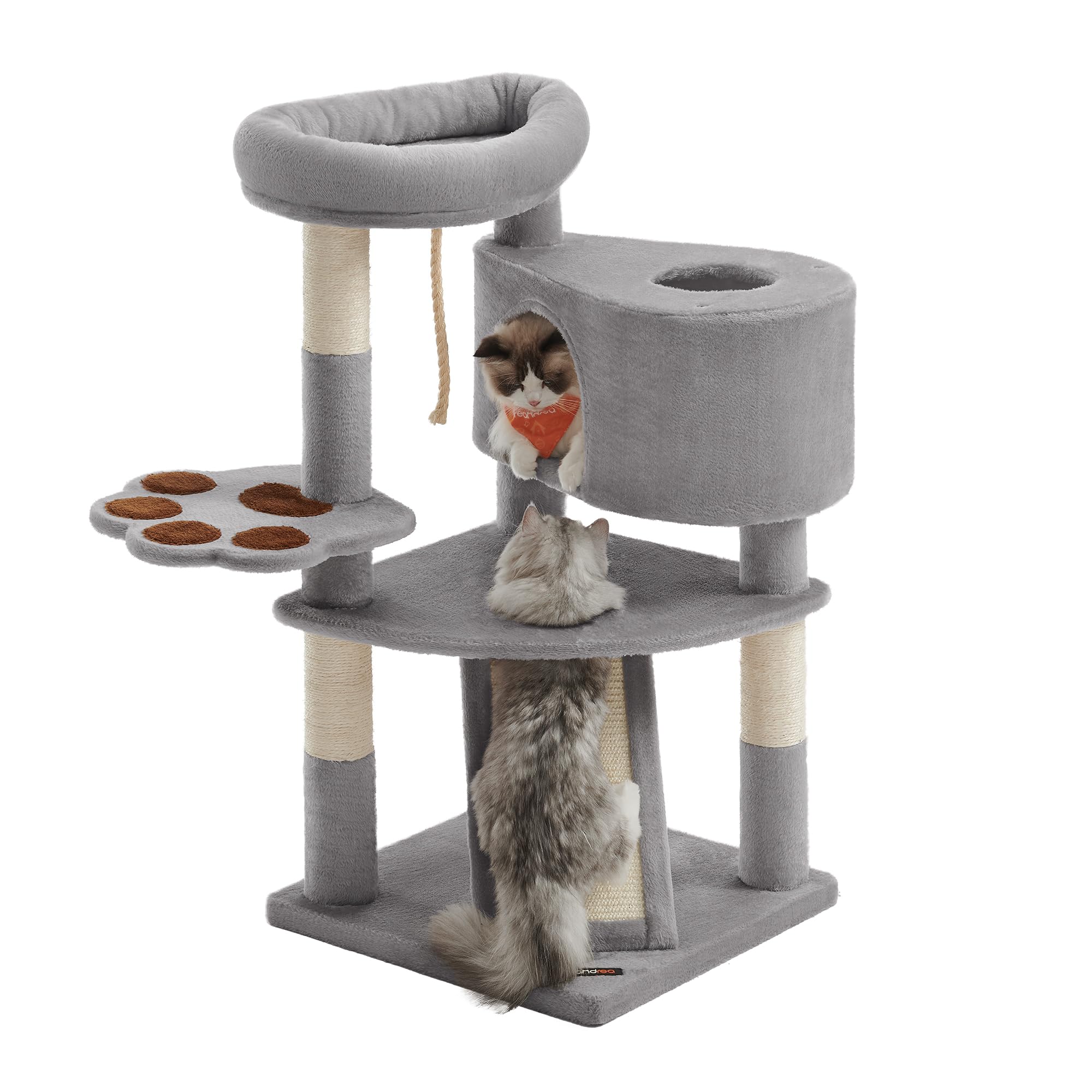 FEANDREA キャットタワー スロープ付き 登り降りしやすい 爪とぎ 猫タワー 子猫とシニアも楽々 95cm PCT40W 6,084円