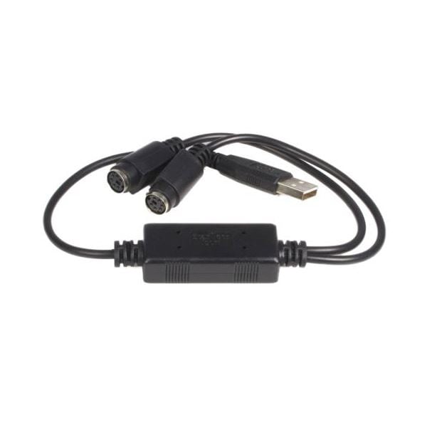 （まとめ） StarTech.com USB-PS／2変換アダプタケーブル PS／2マウス/キーボード用 USBPS2PC 1個 [x3セット]