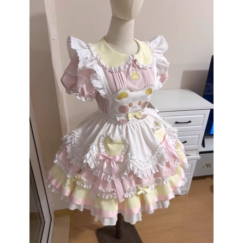 ロリータリボンワンピース 夏季新作小柄な上品なプリンセスドレス女性 5,343円