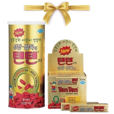 【テンテン栄養サプリメントチュアブル錠】韓米薬品テンテン子供用マルチビタミン120錠ビタミンA B C D E配合/いちご風味キャラメルタイプサプリメント成分強化/子供サプリメント