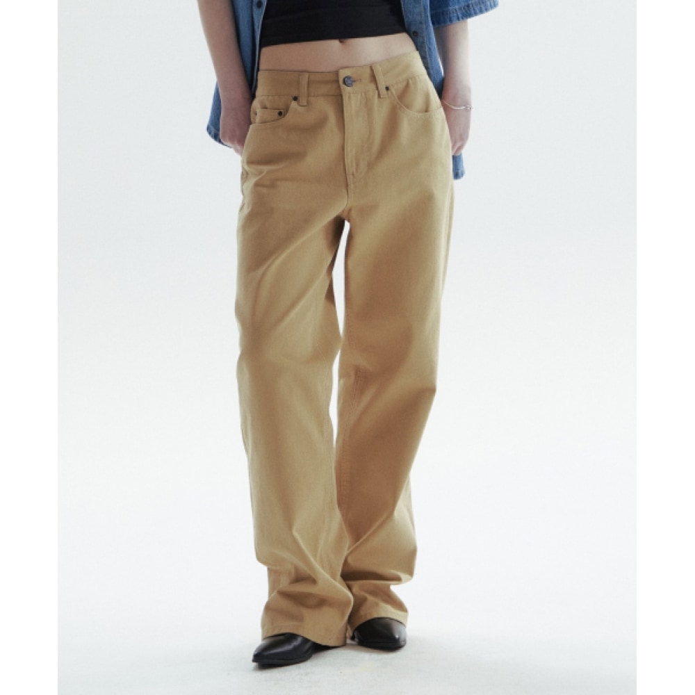 CHOWOO ストレートパンツ-ベージュ(女)