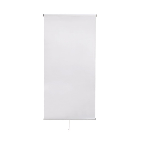 ロールスクリーン ロールカーテン 幅約90cm 遮光タイプ ホワイト 穴あけ不要 簡単取付 突っ張り式 リビング ダイニング