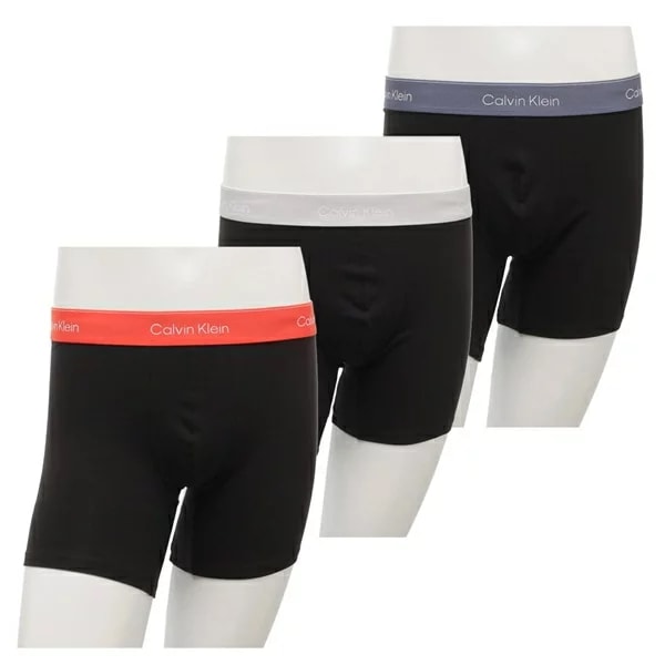 インナー ボクサーブリーフ 3枚セット アンダーウエア 下着 ブラック メンズ CALVIN KLEIN NB4394 840