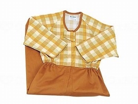 大阪エンゼル コンビネーション(フルオープン)プッシュホック(オールS) ツイルブロックベージュ L 5738-TA