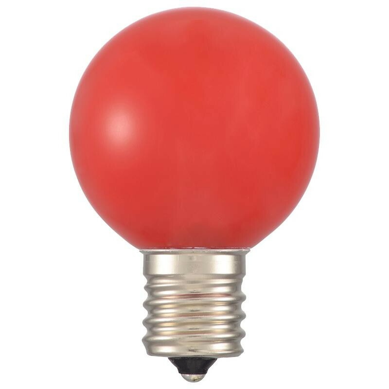 【メーカー公式ショップ】 OHM 13 LDG1R-H-E17 G40/E17/1.2W/8lm/赤色 LEDミニボール球装飾用 LED電球