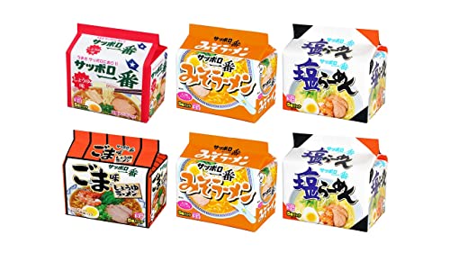 【Amazon.co.jp限定】 サッポロ一番 袋ラーメン 5食P×6個(塩5食P×2味噌5食P×2醤油5食P×1ごま味5食P×1)【セット買い】 5,443円