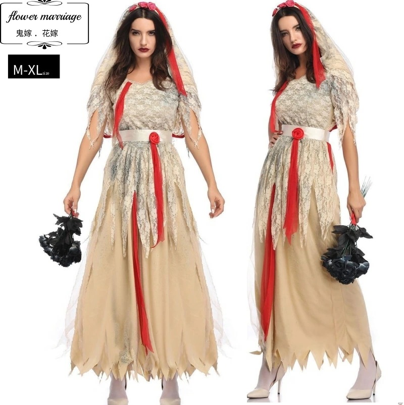 ハロウィン ゾンビ 花嫁 仮装 コスチューム 変装 お化け 魔女 コスプレ 大人用 コスプレ衣装 レディース 仮装 ヴァンパイア 女性 悪魔 吸血鬼 ゾンビ 女性用 デビル 学園祭 文化祭 ハロウイン