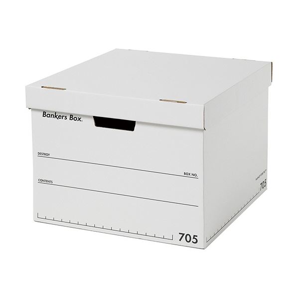フェローズ バンカーズボックス 705ボックス B4 ふた付 ホワイト/ブラック 1010101 1セット(15個:3個×5パック)