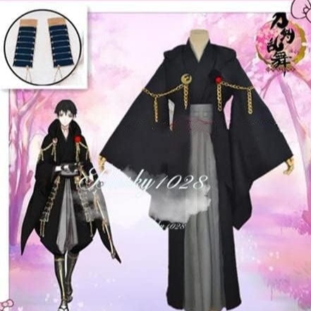 刀剣乱舞 鶴丸国永 黒い版 コスプレ衣装 　ディズニークリスマスハロウィン　イベント仮装 　コスチューム